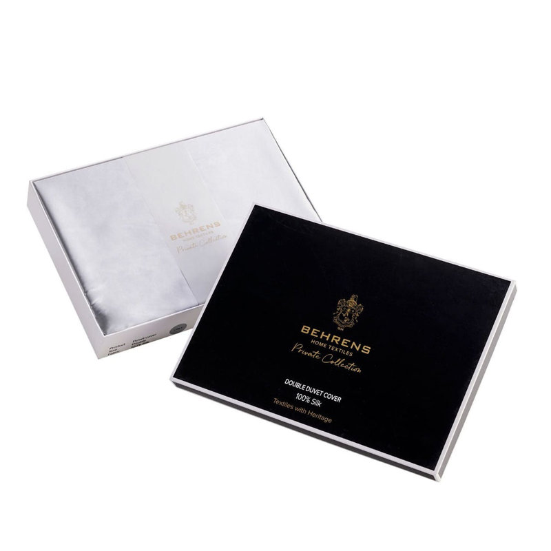 Luxury 100% Silk Duvet Cover, White, Double Duvet Cover