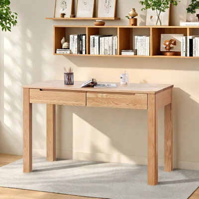 Simple And Sturdy Solid Wood Writing Desk