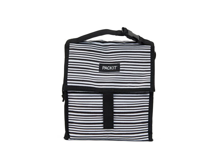  PackIt Freezable Lunch Bag with Zip Closure, Black