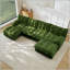 Upholstered Chenille U-Shaped Sectional with Ottoman-661809361-661809375