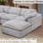 Modular Plush Chenille Extra Soft Deep Cloud Sectional U-shaped Sofa With Ottoman & Armrest Pillows-1422645184