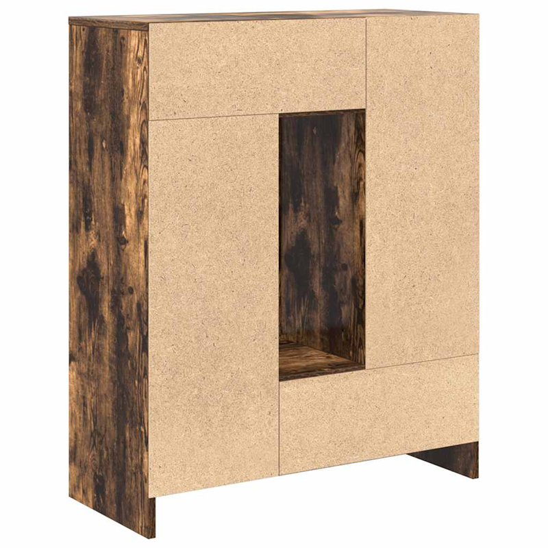 Sideboard With Drawers And Doors 73X31x90 Cm, Smoked Oak