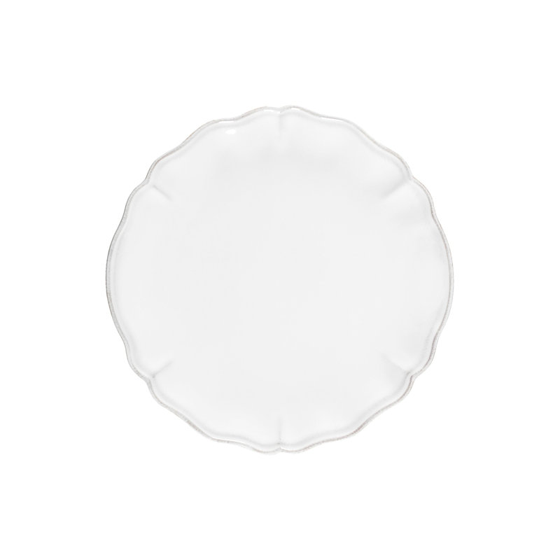 Alentejo Fine Stoneware Dinner Plate, Cloud White