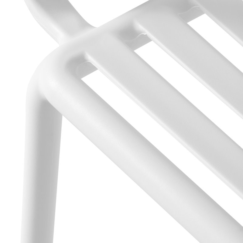 Chaise de salle à manger d'extérieur empilable (ensemble de 4), Blanc