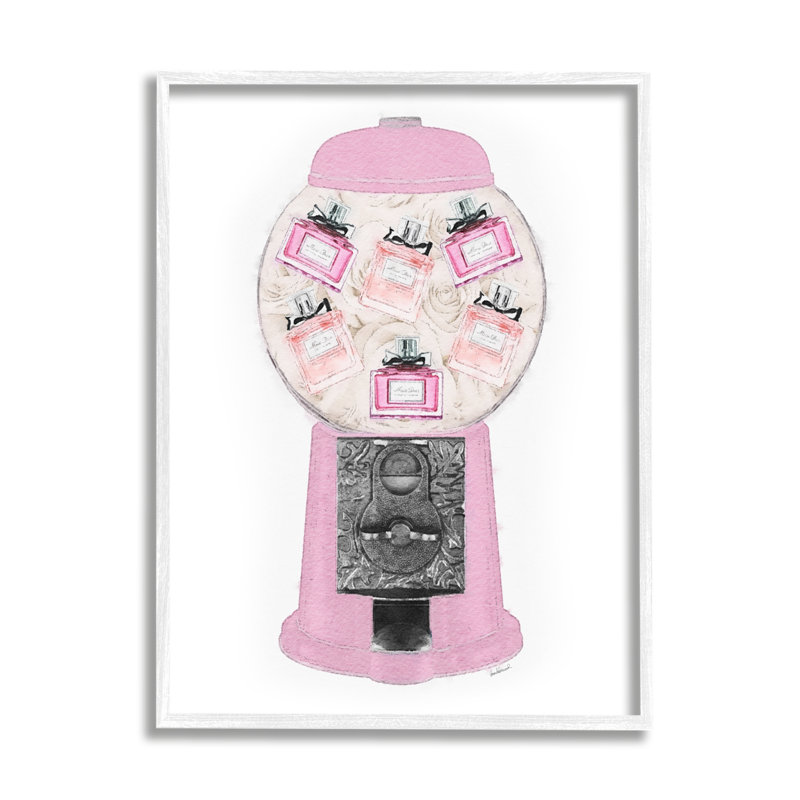 Bouteilles de parfum rose Gumball Machine Glam, Plaque murale, L 16 po x H 16 po