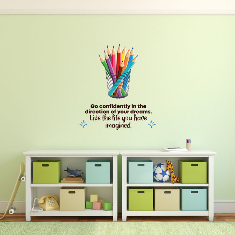 Text & Numbers Wall Decal, 10" H x 8" W