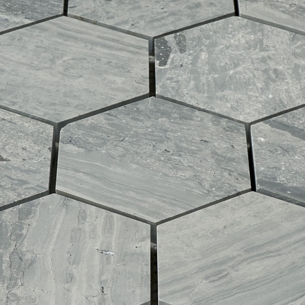 Bois flottant hexagonal bleu 3 po