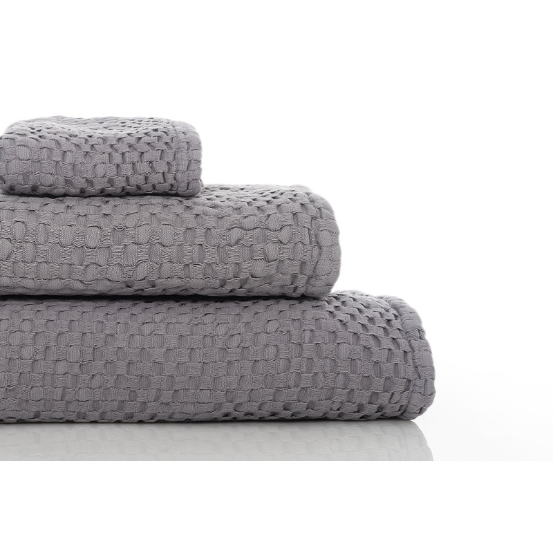 Wild Waffle Waffle Towel, Anthracite, Bath Towel 1-Pack