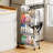 4 Tier Rolling Cart,Metal Cart,Utility Cart with Wheels,Bathroom Cart,Salon Trolley Cart,Kitchen Storage Cart-89309718