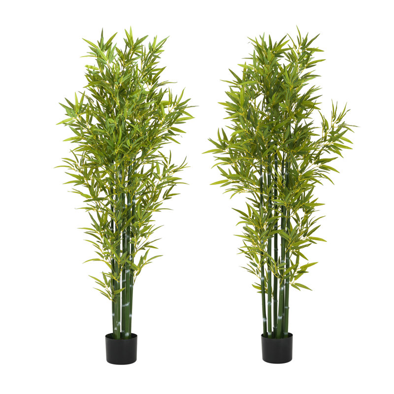 Ensemble de 2 pots 72 po en bambou artificiel 72 po