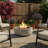 11" H x 24" W Outdoor Round Compact Gas Fire Pit Bowl 40,000BTU in Concrete looking