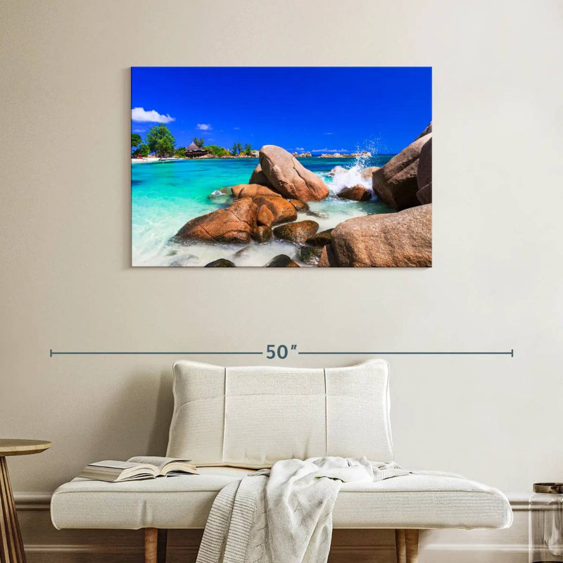 Gillard Seychelles, île tropicale, H 26 po x l 39 po