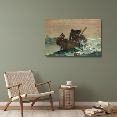 Breakwater Bay Homer, Winslow Gallery Wrapped Canvas Art Titled: The Herring Net