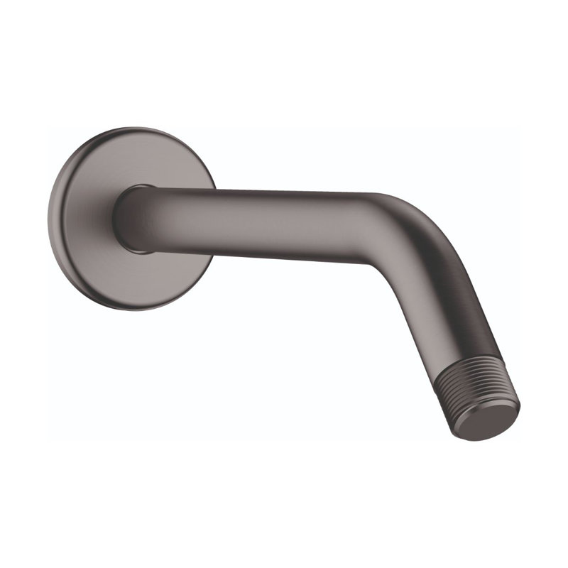 Bras de douche standard 9 po, Chrome poli noir