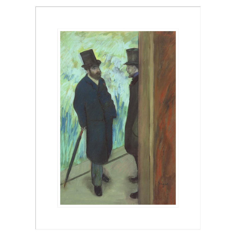 «Friends at the Theatre» Ludovic Halevy (1834-1908) et Albert Cave (1832-1910) par Edgar Degas, impression giclée encadrée