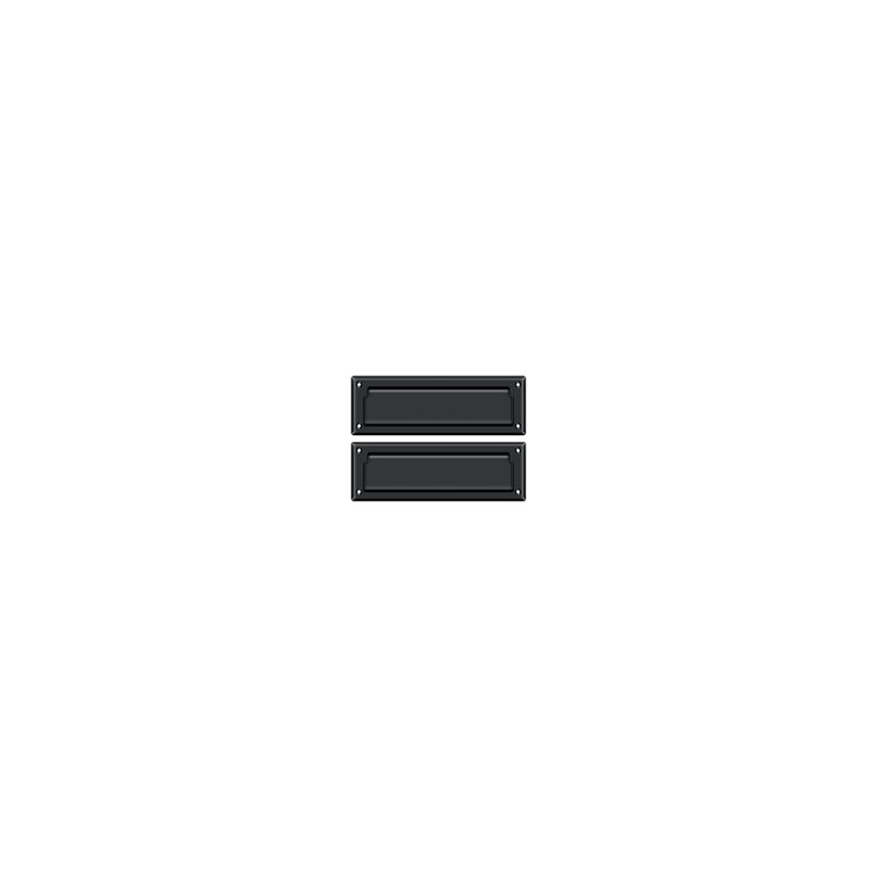 9" in x 3" Brass Mail Slot, Painted Black