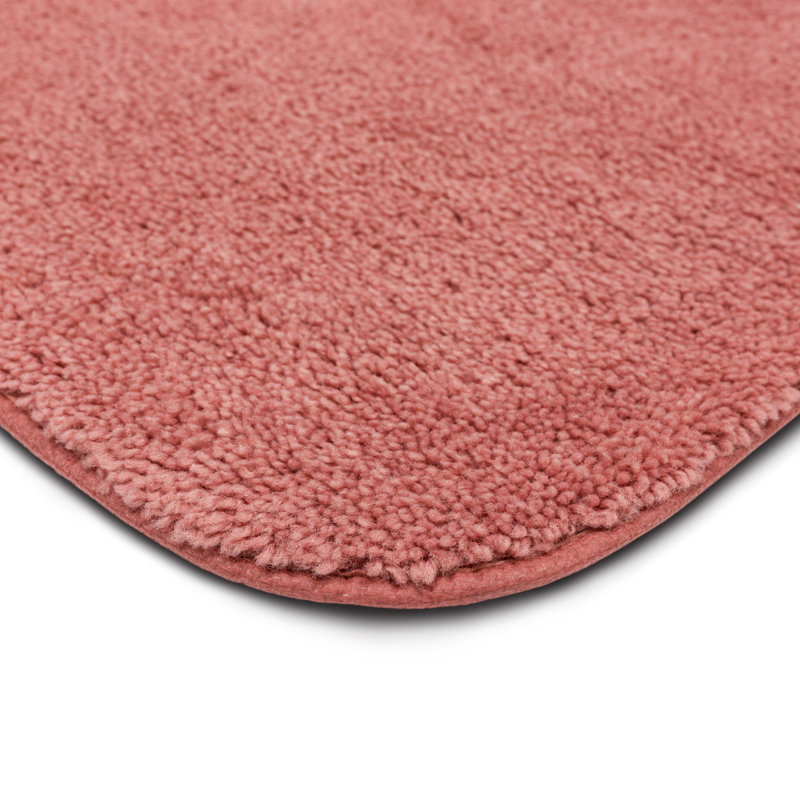 Castleberry U-shaped Polyester Non-Slip Solid Contour Mat, Terracotta