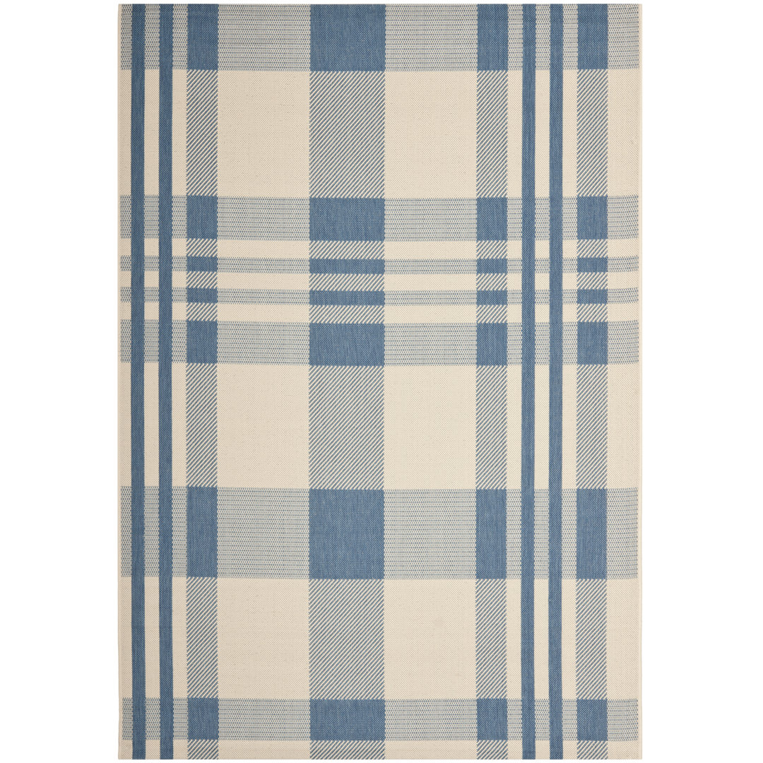 Andish Plaid Indoor / Outdoor Area Rug