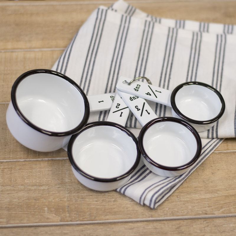 American Mercantile 4 -Piece Dry Measuring Cups, Black