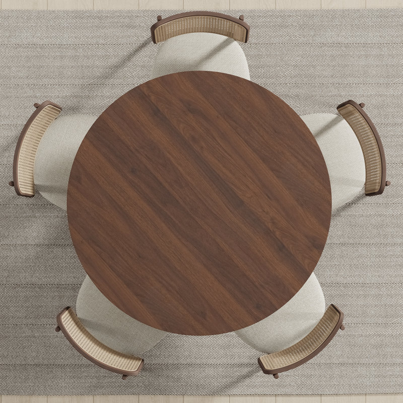 Table de salle à manger Enciso, Noyer, H 30 po x L 45 po x l 45 po