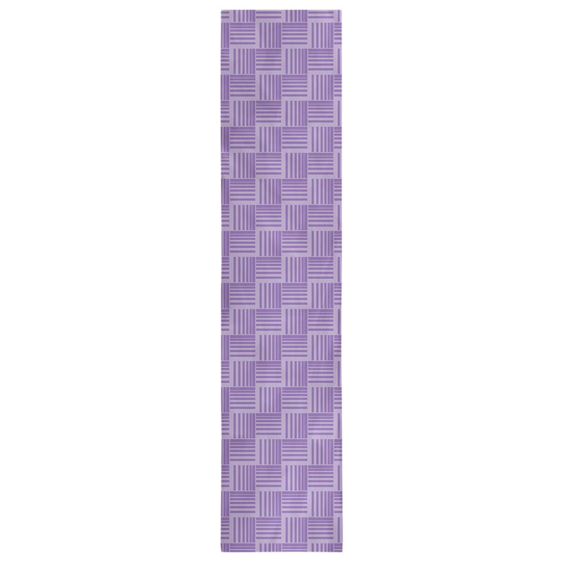 Fractured Stripes Table Runner, 16" x 72", Berry Purple
