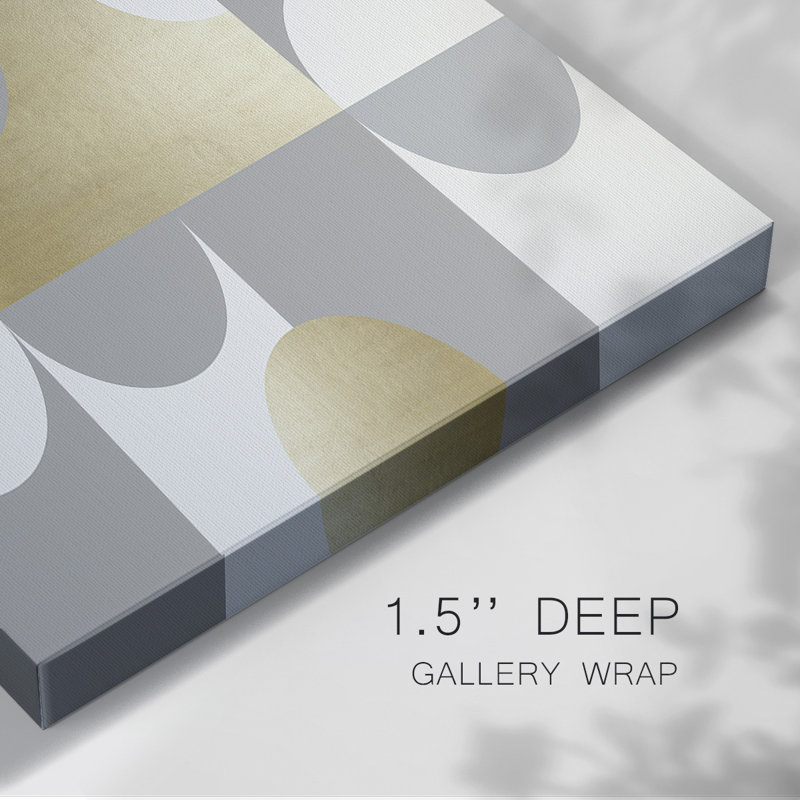 Modern Gold Reflections-Gallery Wrapped Canvas, 24" H x 36" W