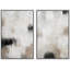 «Gold and White Tropical Jungle Leaves», 2 pièces sur toile-99016169-99016170