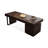 Smoked color Rectangular Solid Wood Writing desk with drawers desk-921615287