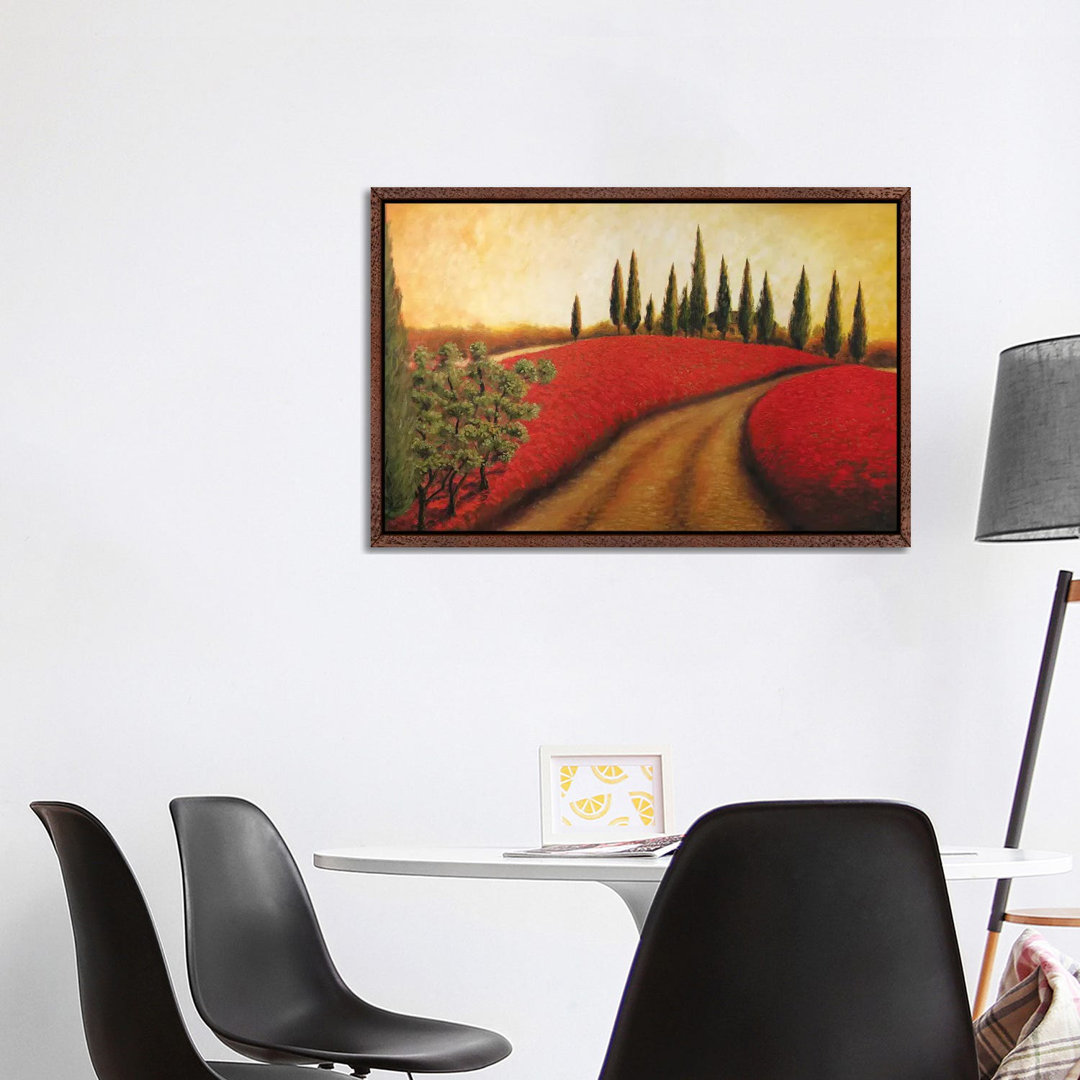 Tuscan Path I von Malenda Trick - Galerie-verpackte Leinwand Giclée auf Leinwand