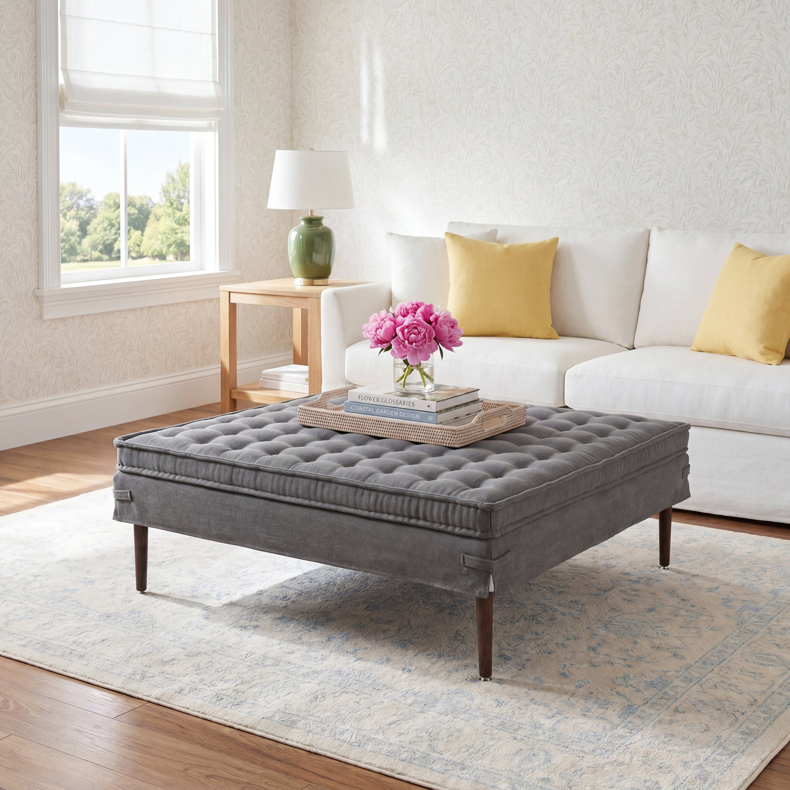 Cumberland 48" Ottoman, Gray
