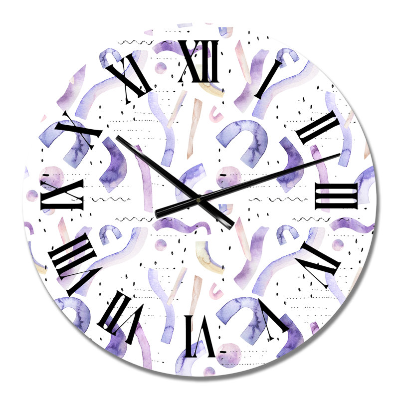 Horloge murale Minimal Organic Lavender, Petit