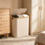 Panier à linge 3 compartiments de 160 L avec couvercle et sac de rangement amovible-105336615-105336614
