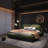 Luxury Upholstered Platform Bed With Oversized Padded Backrest And Solid Wood Frame,Suitable For Multiple Heights Of Mattresses