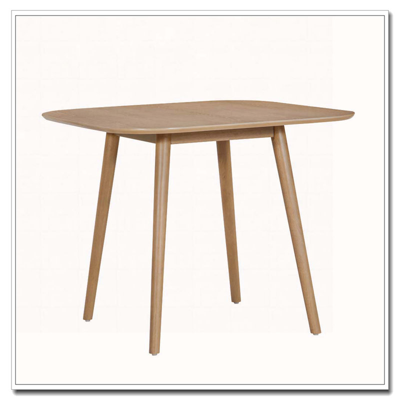 Wood Square Dining Table, Light Natural