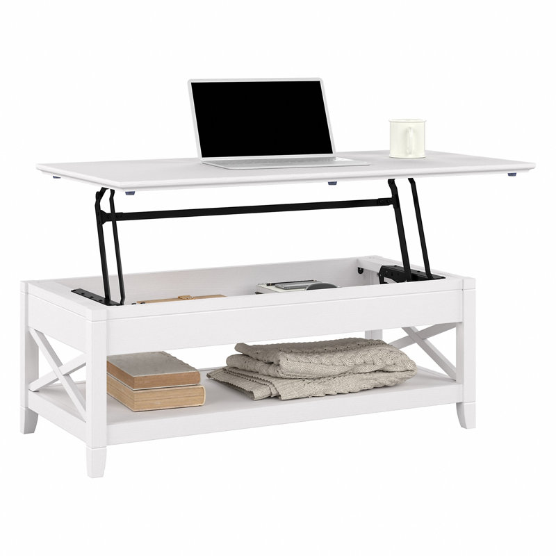 Kaionna - Table basse à plateau relevable, Chêne blanc