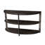Console Table Half Moon Design, 2 Shelves, Charcoal Grey/ Metal Accents For Bedroom, Living Room, Foyer, Stylish Decoration Contemporary Desk, Colour, Solid Wood Construction