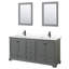 Ensemble de meuble-lavabo double 72 "avec miroir Deborah-51712404-80224869-98282540