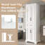 Armoire de salle de bain 70,8 po, 4 portes à fermeture tampon + 1 tiroir + tablettes réglables | Conception anti-basculement, grande capacité de rangement