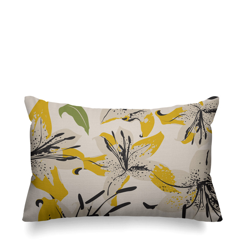 Housse et insert de coussin d'extérieur pour l'extérieur, Jaune