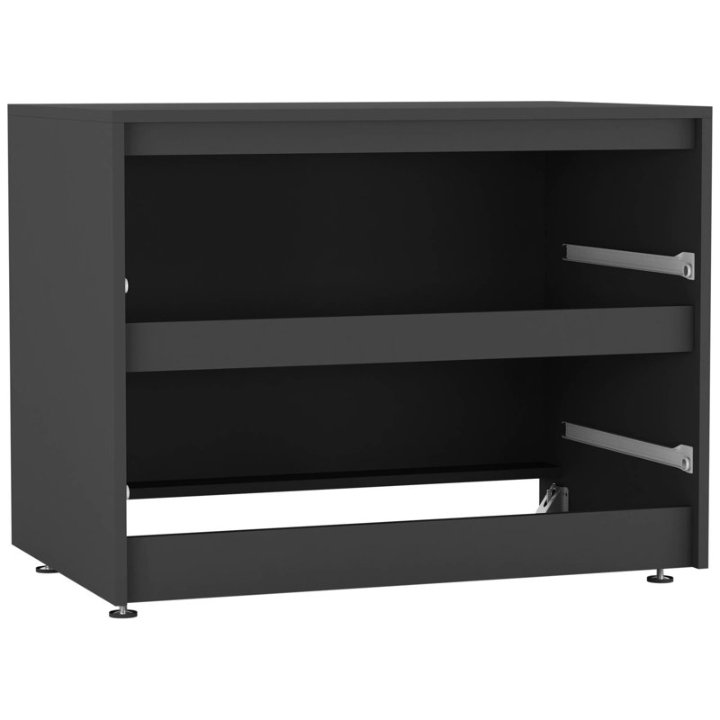 Solid Wood Rectangle Accent Chest, Black