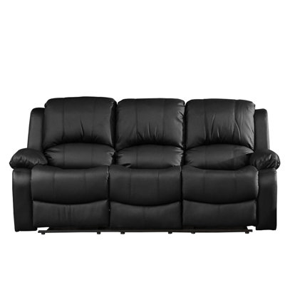 Manervia 3 Seater Faux Leather Reclining Sofa