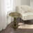 Amett 17 Inch Side End Drink Table, Fancy Fluted Base, Round Top, Antique Brass