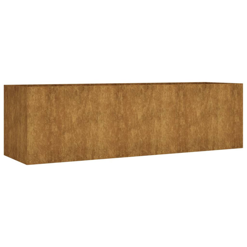 Lit de jardin surélevé en acier Najrana Corten, H 31,5 po x l 110,2 po x P 31,5 po