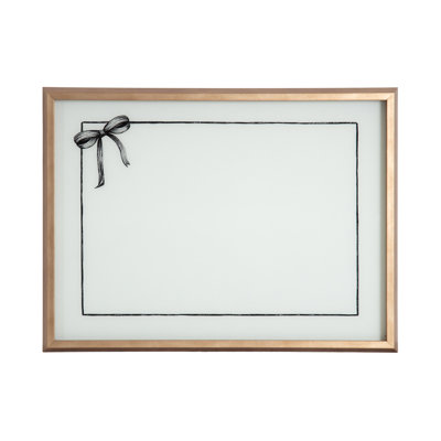 Coquette Black Bow Frame Horizontal by The Creative Bunch Studio Framed Glass Dry Erase Wall Art White Board