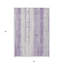 Tapis intérieur lavable rayé mauve et ivoire 5 pi x 8 pi