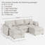 Canapé modulaire rembourré avec repose-pieds 5 pièces Berntol-1295919802