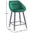 Hallatrow Upholstered Counter Stool with Metal Frame-394853219