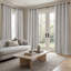 Rideaux occultant Total, 2 panneaux 52 x 84 en polyester gris, maison moderne