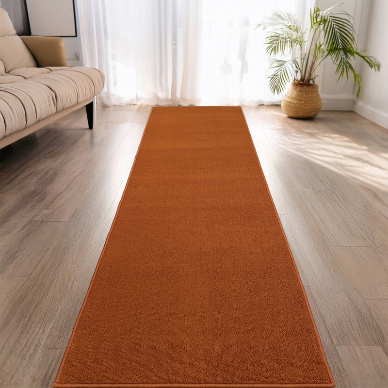 Custom Size Orange Runner Rug, Runner 2'2" x 12'