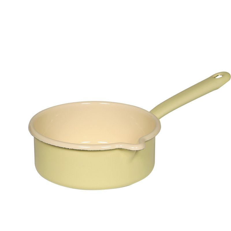 Enamelware Saucier, 1 L, Yellow